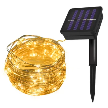 

LED Solar Copper Wire Lamp Holiday Outdoor Waterproof Christmas Lighting Chain Balcony Garden Decoration Courtyard String Lights