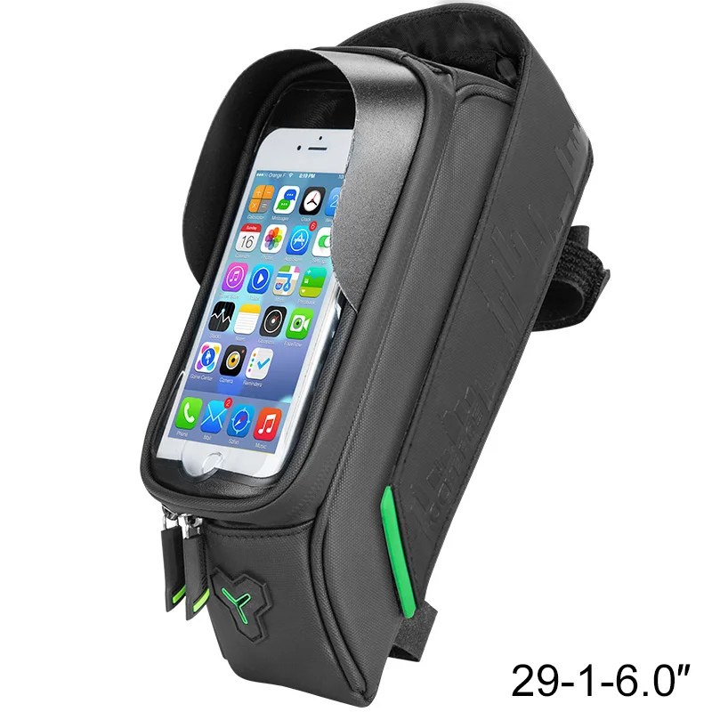 ROCKBROS 5 стиль водонепроницаемый велосипедный держатель для телефона сумки велосипедная сумка для 5,8 6,0 6,2 дюймов телефон Велоспорт Топ Передняя труба сумка аксессуары - Цвет: 029-1 for 6.2