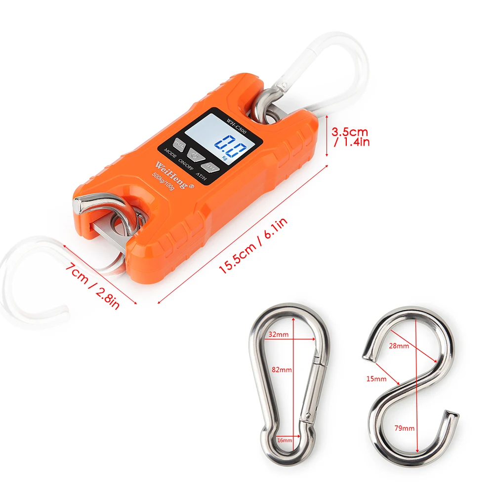 

Hot Portable Heavy Duty Digital Crane Scale Electronic Hook Scale Mini Digital Scale for Fishing Luggage Kitchen Weight Tool