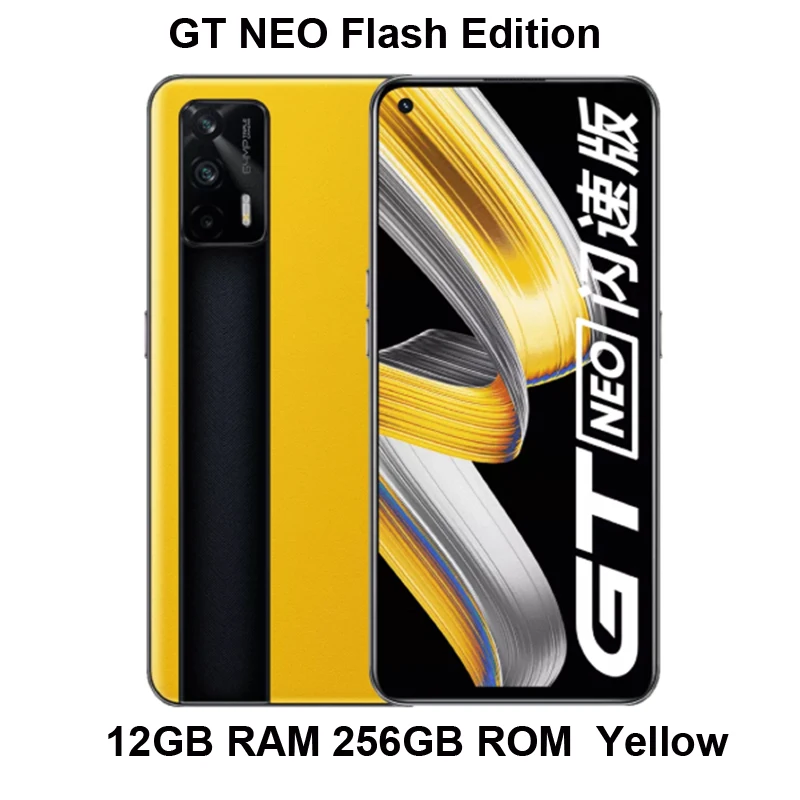 Realme GT NEO Flash Edition 5G Mobile Phone 65W 4500mAh 6.43" FHD+ 120Hz Super AMOLED Dimensity 1200 Octa Core Cellhones 64MP ddr5 ram 8GB RAM