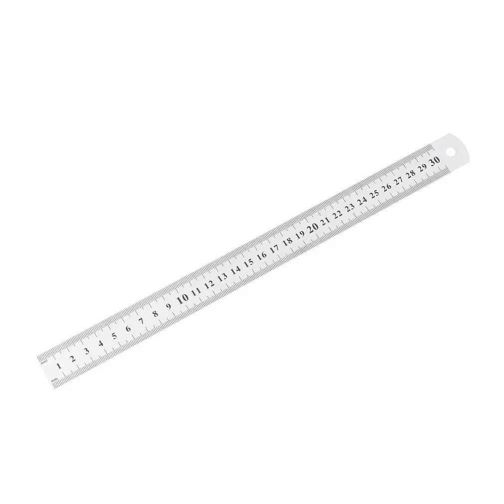 

Stainless Steel Metal Ruler 30CM Straight Ruler Measurement Double Sided for Sewing Foot Sewing & School Stationery