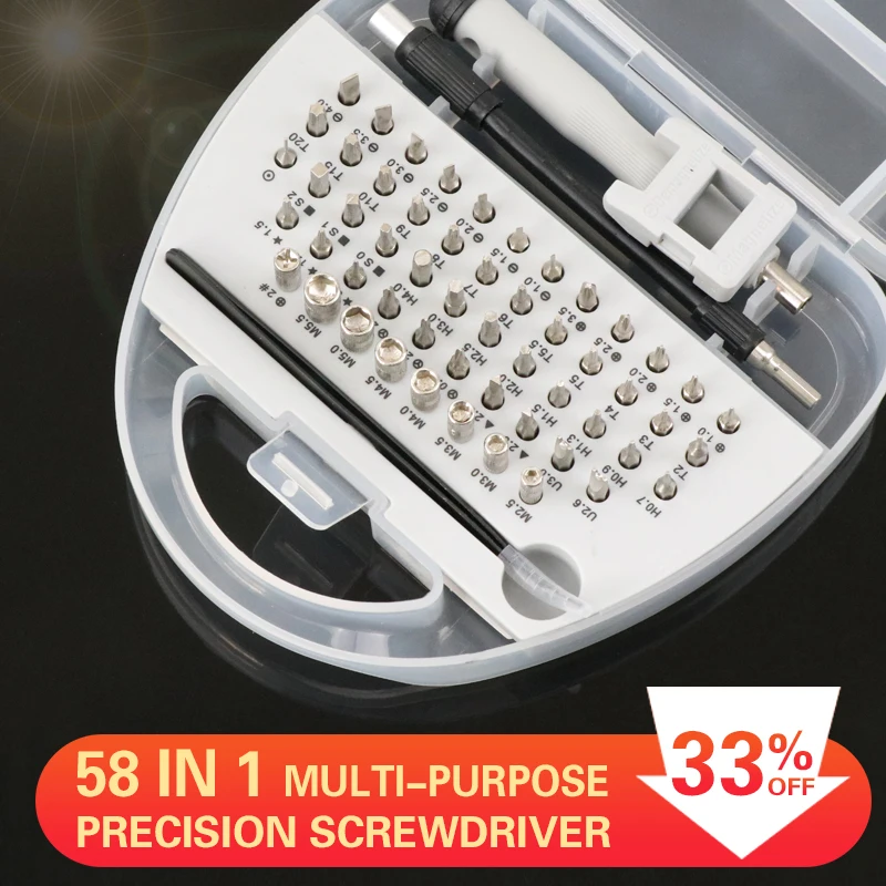 

58 in 1 magnetic precision screwdrivers bit mini torx screw set repair tools mobile for phones small screwdriver glasses driver