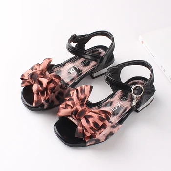 

Kids Shoes Bowtie Leather Shoes Children Girls Flat Princess Dance Sandals Fashion Girls Party Dress Wedding Shoes Size 26-36