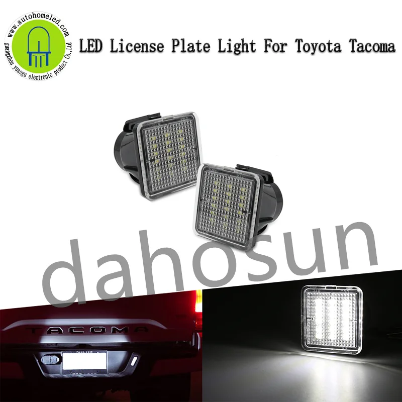2Pcs Dahosun White LED License Plate Lights Lamps For Toyota Tacoma 2016-2019 Tundra 2014-2019 Rear Number Plate Light