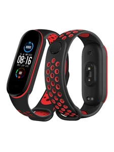 Ремешок для Xiaomi Mi Band 6, 5, сменный силиконовый ремешок против пота для MiBand 3, 4, спортивный браслет, Аксессуары для браслета