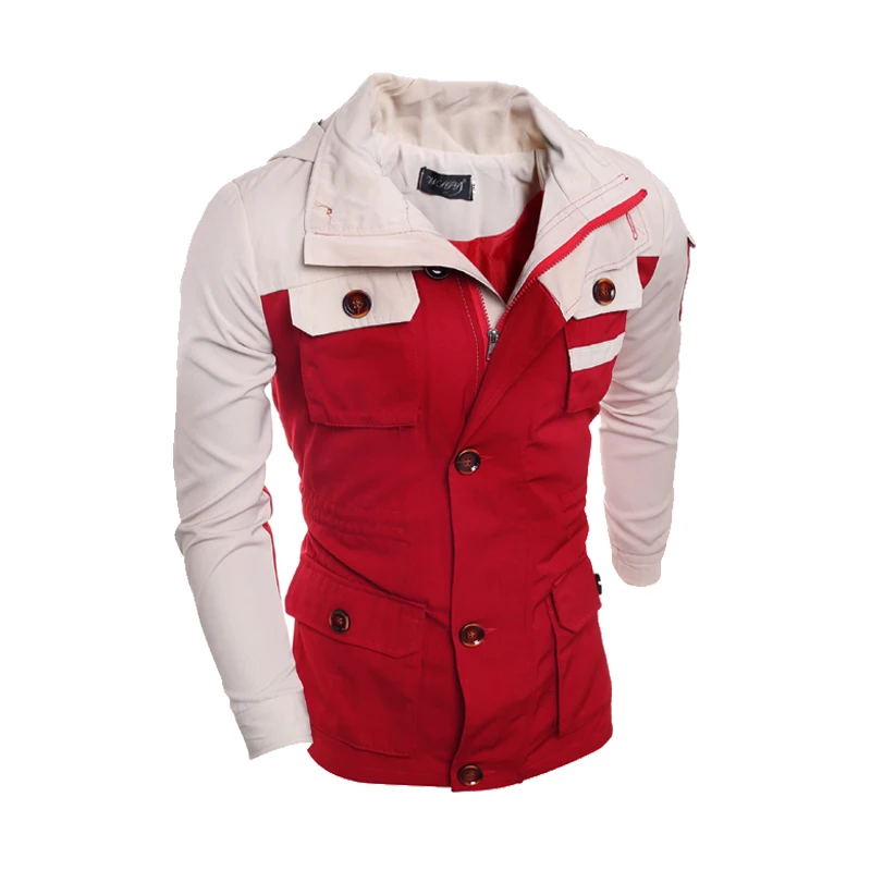 

men's jacket 2018 new arrival Patchwork slim fit jackets in multiple pockets jaqueta masculina chaqueta hombre men clothes