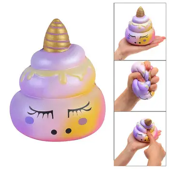 

Colorful Cartoon Poop Fluffy Slime Slow Rising Stress Vent Toy Party Supplies