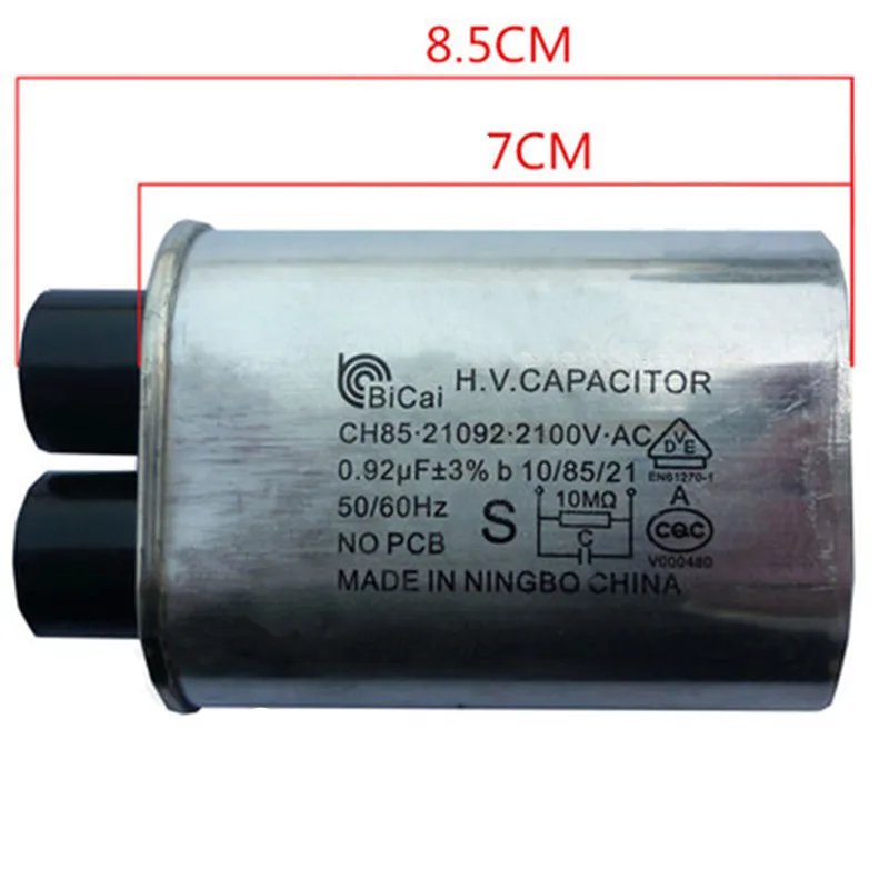 Condensador de piezas para horno microondas, 2100V, 0.92um