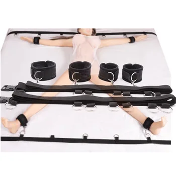

Mode Erwachsene Erstaunliche Mall-Unter Bett Bondage Restraint System mit Hand Manschetten Knchel Manschette Abnehmen Wraps X M