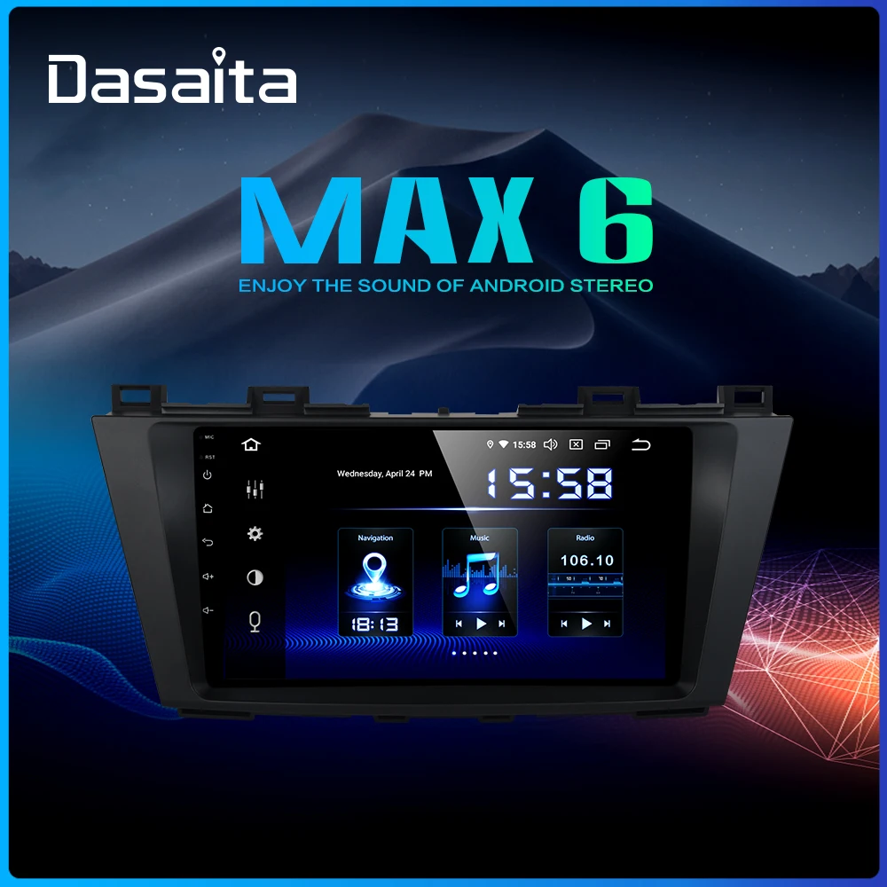 Dasaita автомобильный 1 din Android 9 0 для Mazda 5 радио 2011 2012 2013 TDA7850 дюймов IPS экран Bluetooth