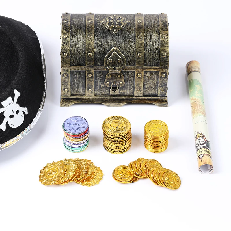 Pirate Gold Coins Party Toys 100pcs Halloween Decoration Kids Birthday Props