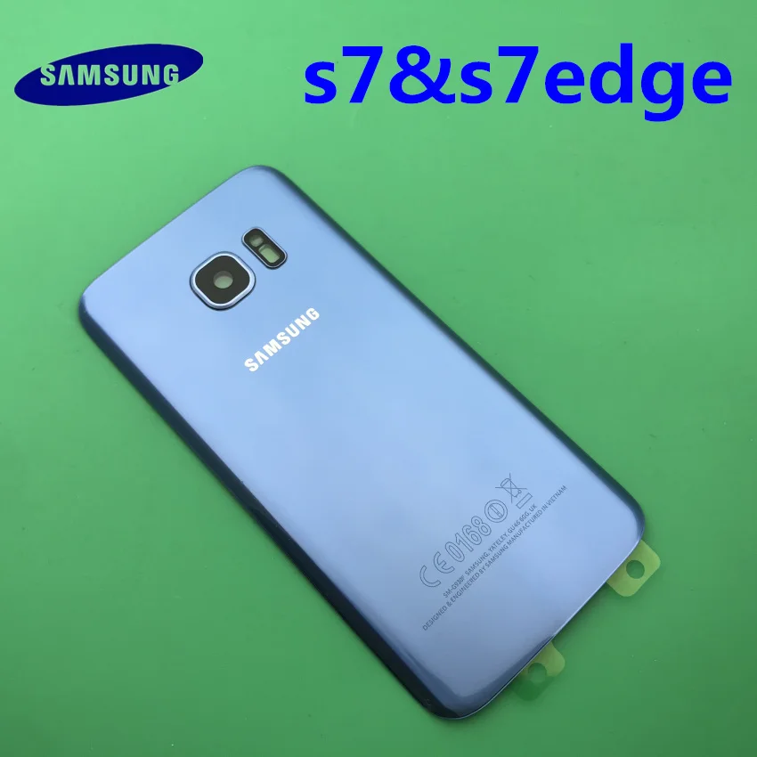 Samsung Galaxy S7 edge оригинальная Задняя крышка батареи G930 G930F чехол G935 G935F задняя дверь корпус стеклянная панель Запасная часть