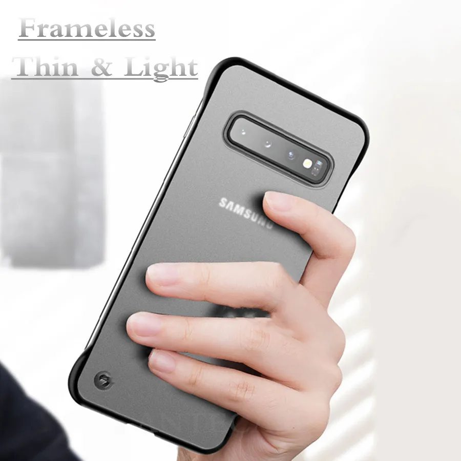 

Frameless Clear Matte Case For Samsung Galaxy S10 S9 S8 Plus S7 Edge Note 8 9 10 Pro A70 A50 A30 A7 2018 Hard PC Back Cover Case