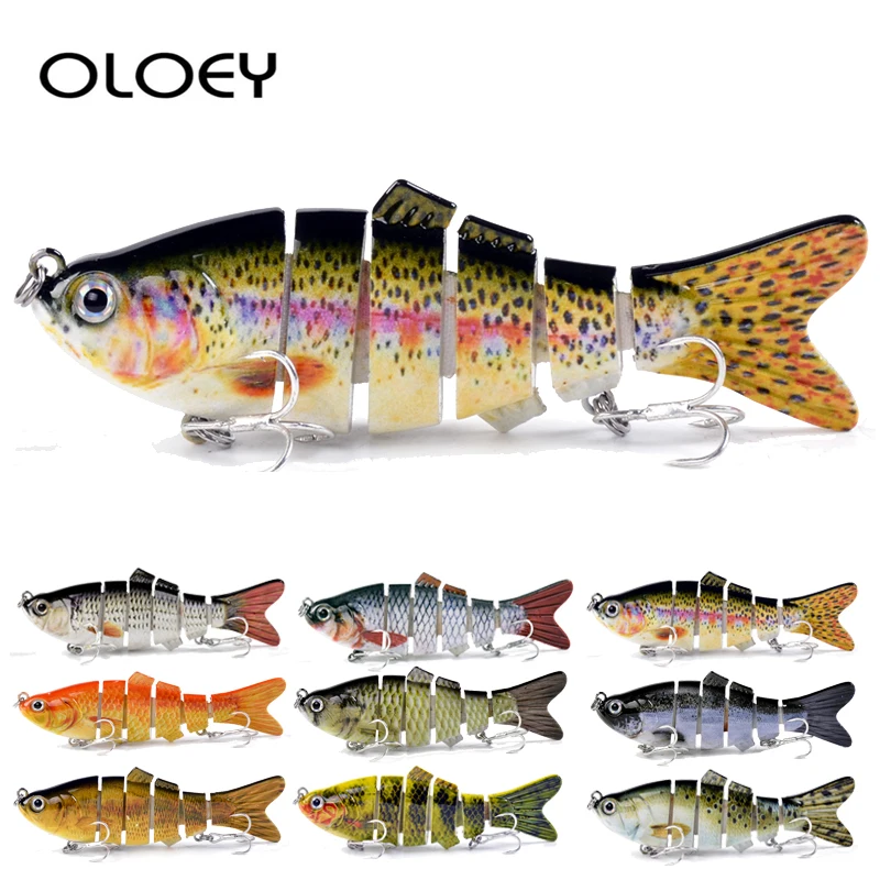 

OLOEY 10cm 17.5g Sinking Wobblers Fishing Lures Jointed Crankbait Swimbait 6 Segment Hard Artificial Bait Fishing Tackle Lure