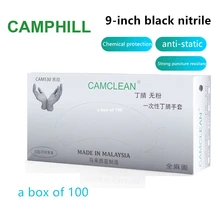 Одноразовые перчатки для татуажа 9 дюймов антистатические черные нитриловые перчатки для осмотра парикмахерские перчатки для татуажа