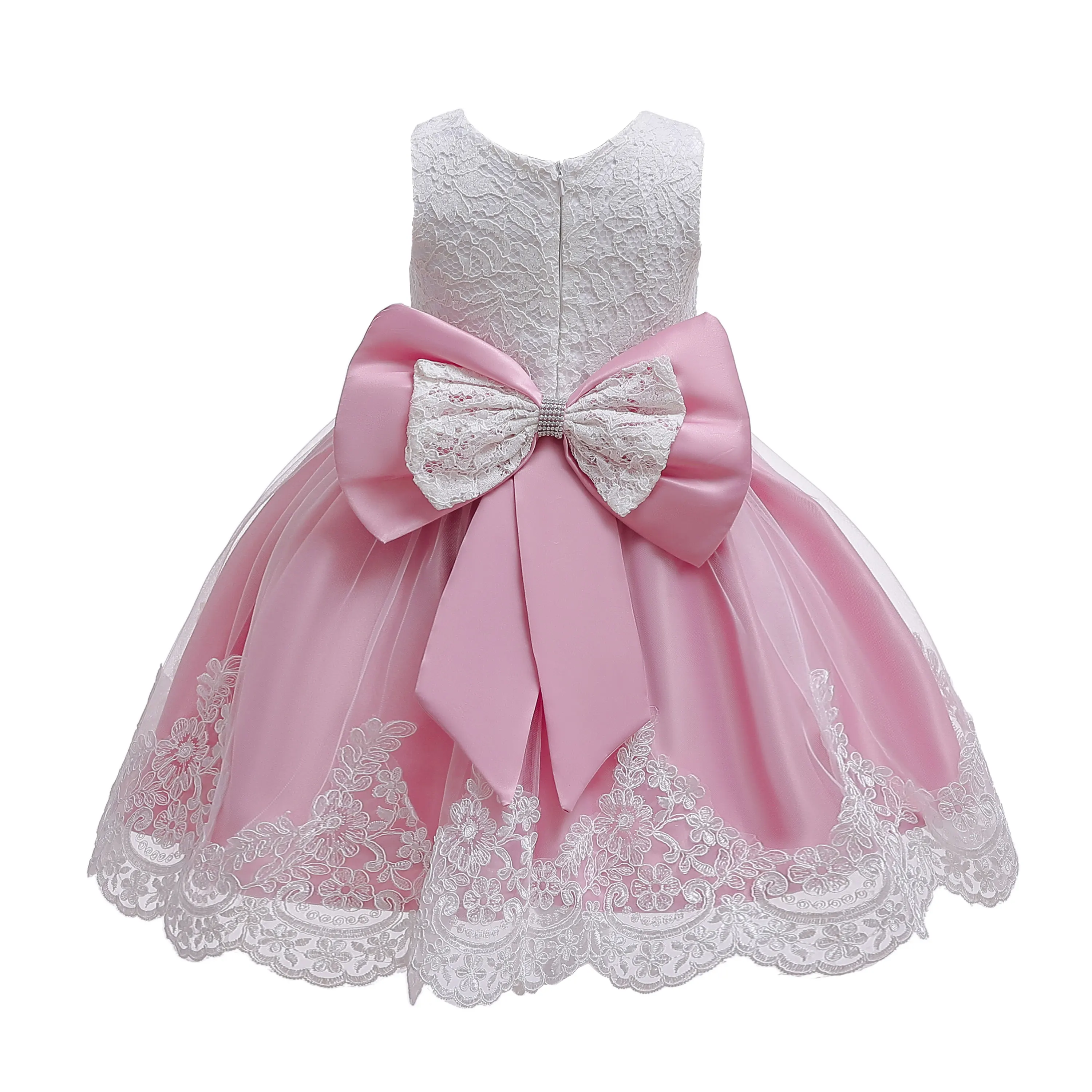 Bean pink Для младенцев; платье на крестины для маленьких девочек платье-пачка платье принцессы для девочек вечерние свадебные Платье для первого дня рождения Одежда для маленьких девочек - Цвет: Bean pink