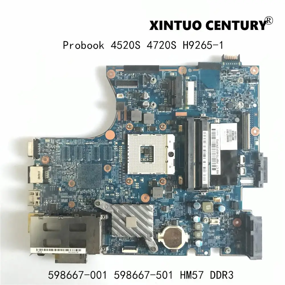 598667-001 598667-501 для HP Probook 4520S 4720S материнская плата ноутбука H9265-1 48.4GK06.041 HM57 DDR3 100%