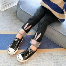 Джинсы для девочек г. Весенне-осенние новые стильные детские брюки в Корейском стиле узкие брюки в западном стиле Стрейчевые штаны для девочек