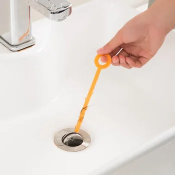 

1PCS Kitchen Bathroom Sink Pipe Drain Cleaner Pipeline Hair Cleaning Removal Shower Toilet Sewer Clog Long Line Plastic Hook