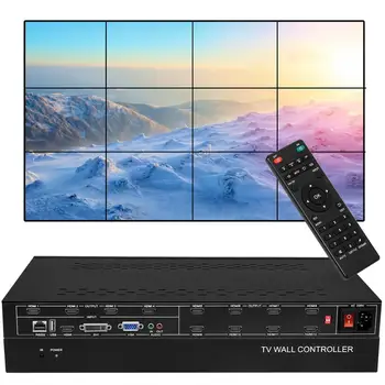 

12 Channels TV HDMI Video Wall Controller with 3x4 2x6 2x5 2x4 3x3 3x2 2x2 Splicing Mode HDMI DVI VGA USB Video Processor