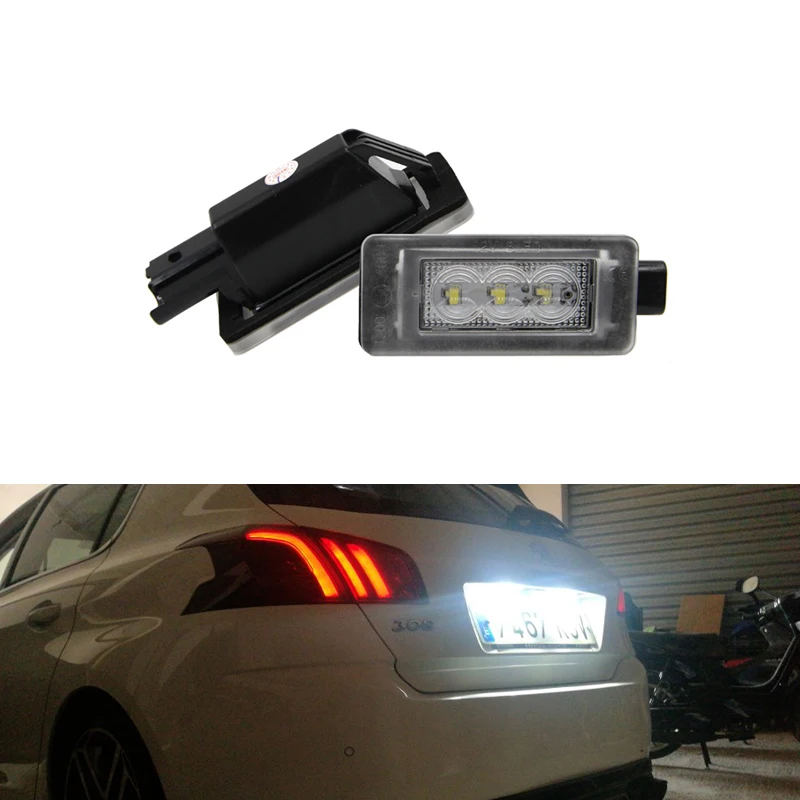 

Replace OEM#9682403680 Auto Car Led Number License Plate Light For Peugeot 207 CC 308 MK2 2008 208 For Citroen C5 II RD