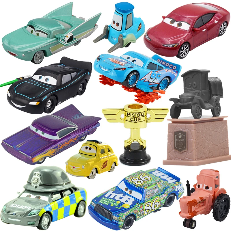 Disney Pixar Cars 2 juguete Copa Pistón Stanley estatua Rayo McQueen Raymond de modelo de aleación de coche 1:55 Metal vehículos juguetes niño regalo