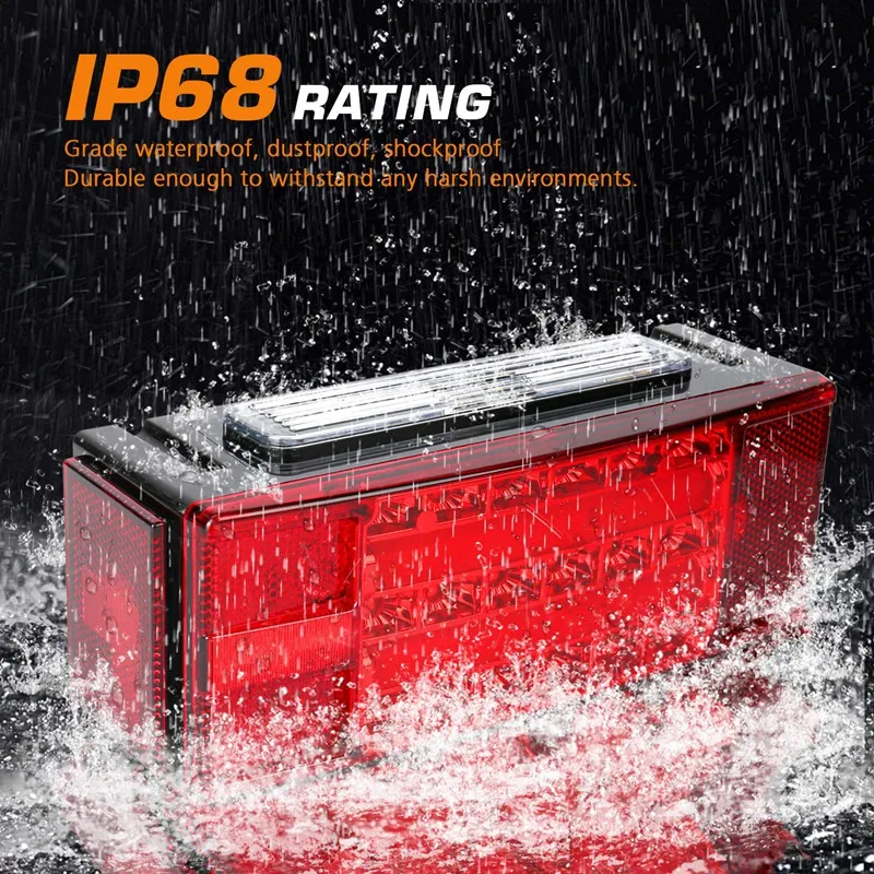Погружной светодиодные светильник комплект, супер яркий Стоп Включите Хвост светильник s для кемпера грузовика Rv лодка снегоход под 80