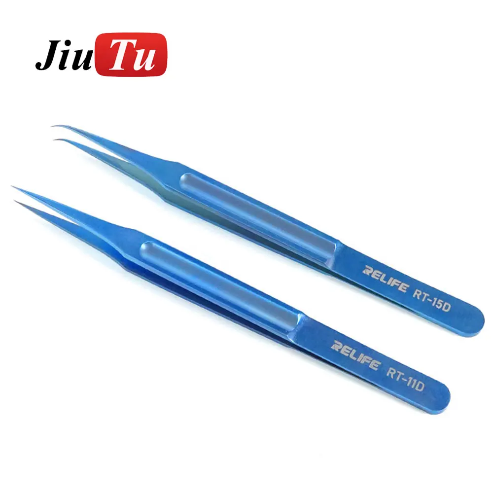 Ultra Lightweight Precision Tweezers 0.01mm Edge Precision Fingerprint Tweezers Professional Maintenance Tool Jiutu 1pc soccer football champion pick edge finder coin toss referee side coin judge flipping professional soccer match supplies