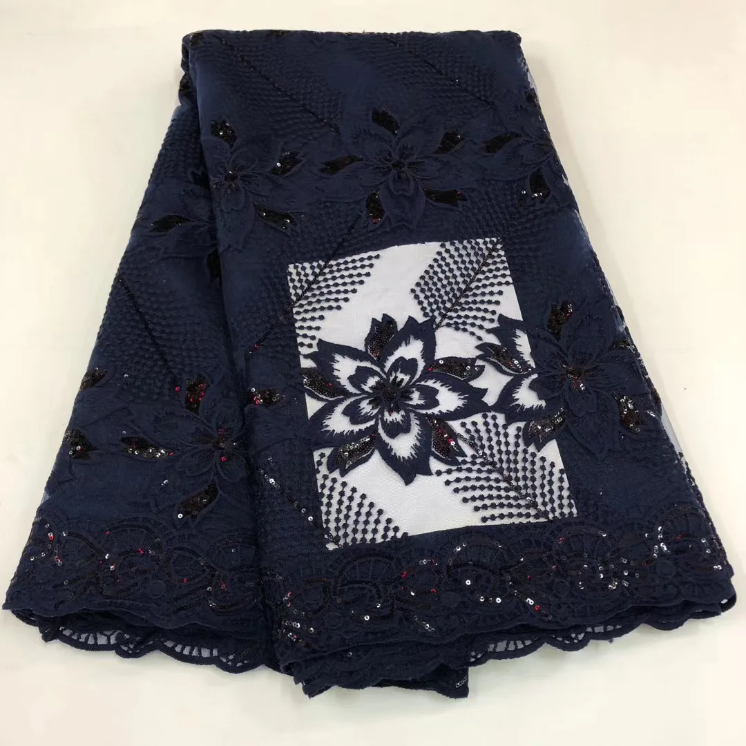 

French sequin lace fabric wedding 2020 high quality African tulle lace fabric embroidery Nigeria lace fabric R39861