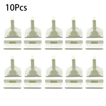 

10pcs/set With Spring Security Lock Drawer Cupboard Anti-pinch Home Door Baby Protection Kids Self Adhesive Portable Children