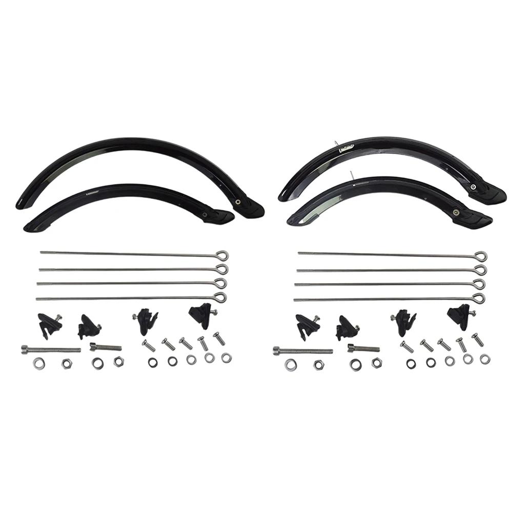 Unbreakable Mudguards Folding BMX Bike City V-brake Front & Rear Mud Guard Set