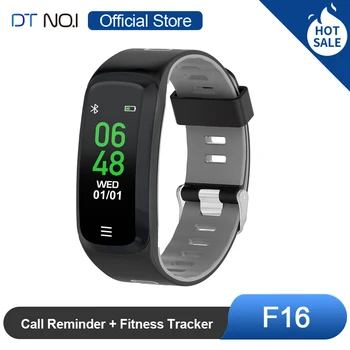 

DT NO.1 F16 Auto Wake up Color Screen Heart Rate Monitor Visible Message Push bluetooth Sport Smart Band Wristbands for Android