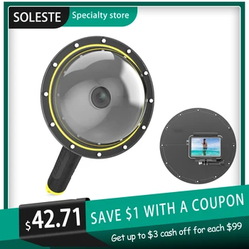 

SOLESTE Water mask For DJI osmo action sports camera Lens Housing Spherical Water Lens Hood ball mask accessories Waterproof 30M