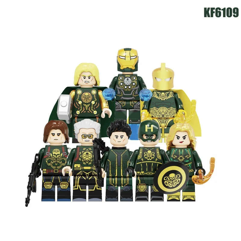 

Learning Building Blocks Super Hero Hydra Doctor Fate Iron Man Thor Hawkeye Captain America Bricks Gift Figures Kids Toys KF6109
