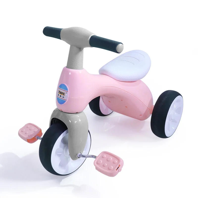 Ride On Cars Children's tricycle, baby bicycle, kid light tricycle car toy baby balance scooter 1-3 years old toddler bicycle