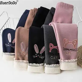 

Plus Velvet Children Leggings Winter 2019 Girls Pants Warm Teenager Leggins School Sknniy Baby Leggings 3-10T
