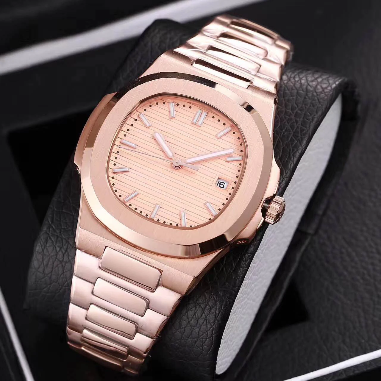 

luxury brand watch automatic movement Glide sooth second hand sapphire glass rose gold AAA wristwatch