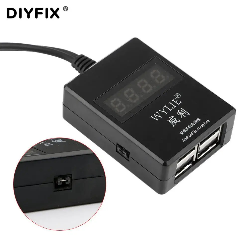 DIYFIX DC кабель питания для samsung xiaomi huawei OPPO VIVO Android китайский телефон Загрузочная линия тест зарядный провод