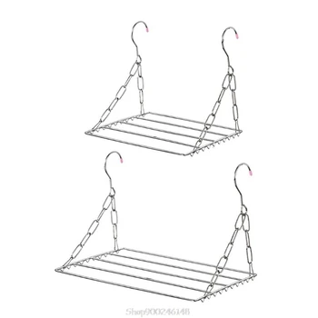 

Balcony Folding Shoe Drying Rack Clothes Airer Stainless Steel Laundry Underwear Towel Storage S24 20 Dropship