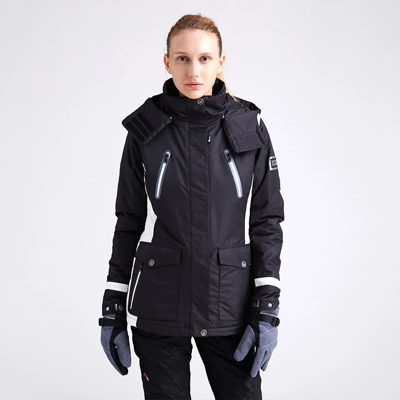 Лыжная куртка зимняя уличная зимняя хлопковая Спортивная одежда Женская теплая куртка водонепроницаемая и ветрозащитная белая куртка