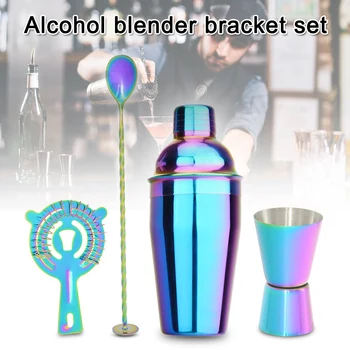 

Cocktail Shaker Bar Set Built-in Strainer Bartender Kit with Double Jigger Mixing Spoon Bar Tool DEC889