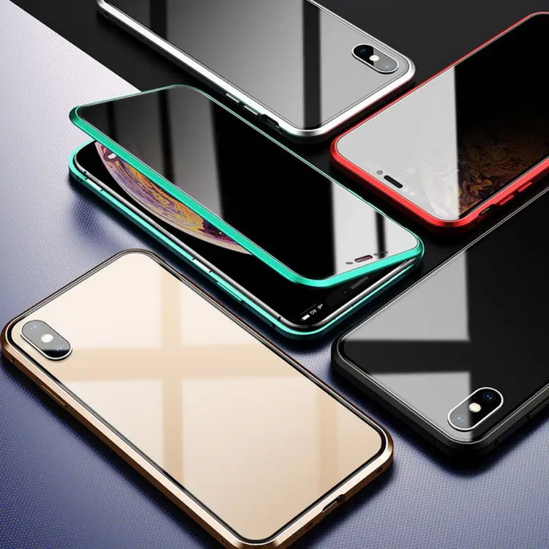 5.8 Inches Phone Shell Full Body Magnetic Absorption High Definition Tempered Glass Cover Case Screen Protector For IPhone X/XS | Мобильные