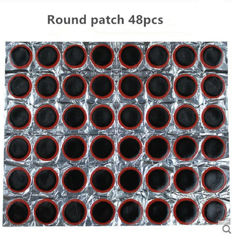 48PCS Bike Bicycle Tyre Tire Tube Rubber Patches Puncture  Patch Kit L8F6 