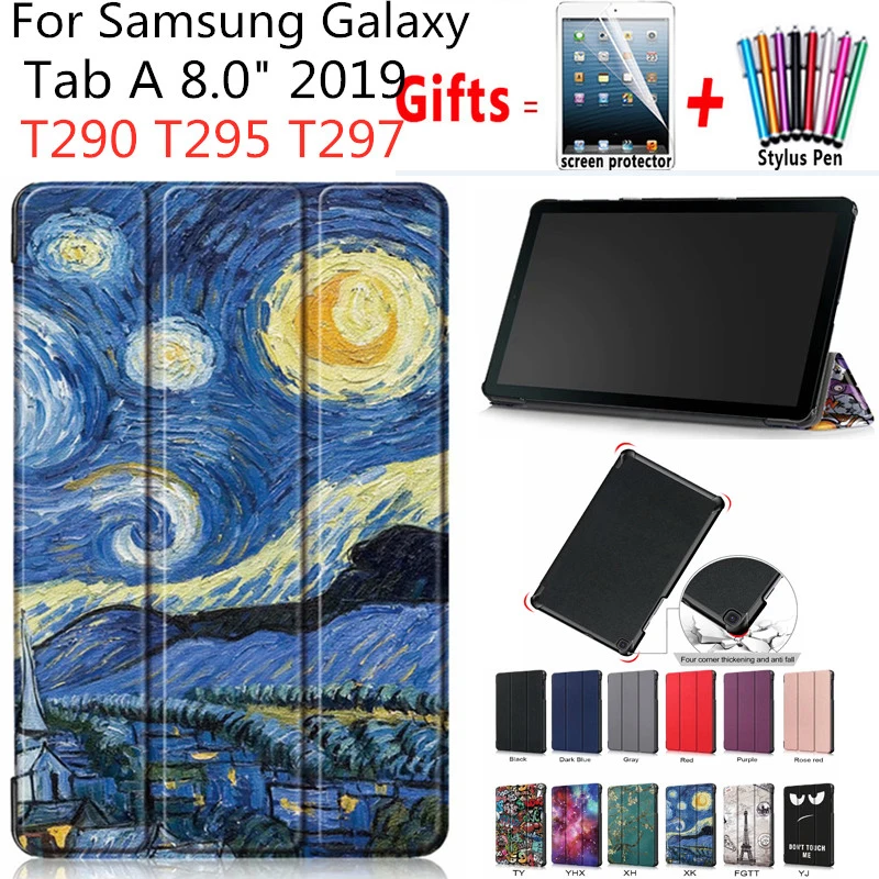 

Tablet Case For Samsung Galaxy Tab A 8.0 SM-T290 T295 2019 Ultra Slim Leather Stand Cover For Galaxy Tab A T290 T297 Case funda