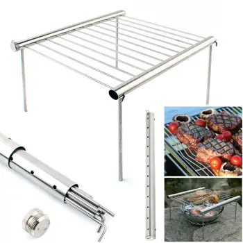

Outdoor Camping Portable Stainless Steel BBQ Grill Lightweight Folding BBQ Grill Mini Pocket Barbecue For Home Park Use
