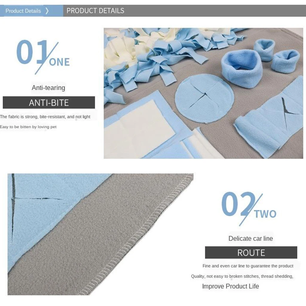 Soft Pet Dog Snuffle Mat Training Blanket Pet Nose Work Smell Snuffle Pads Training Feeding Blanket Pet Nose Pad