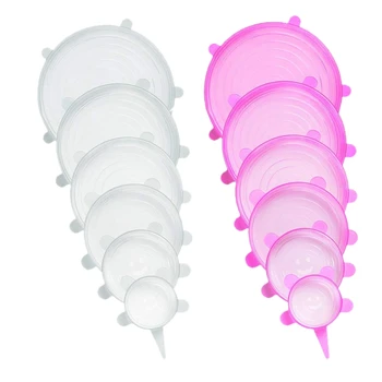 

Silicone Stretch Lids 12pcs Silicone Lids, Reusable Durable Eco-Friendly Stretch Covers