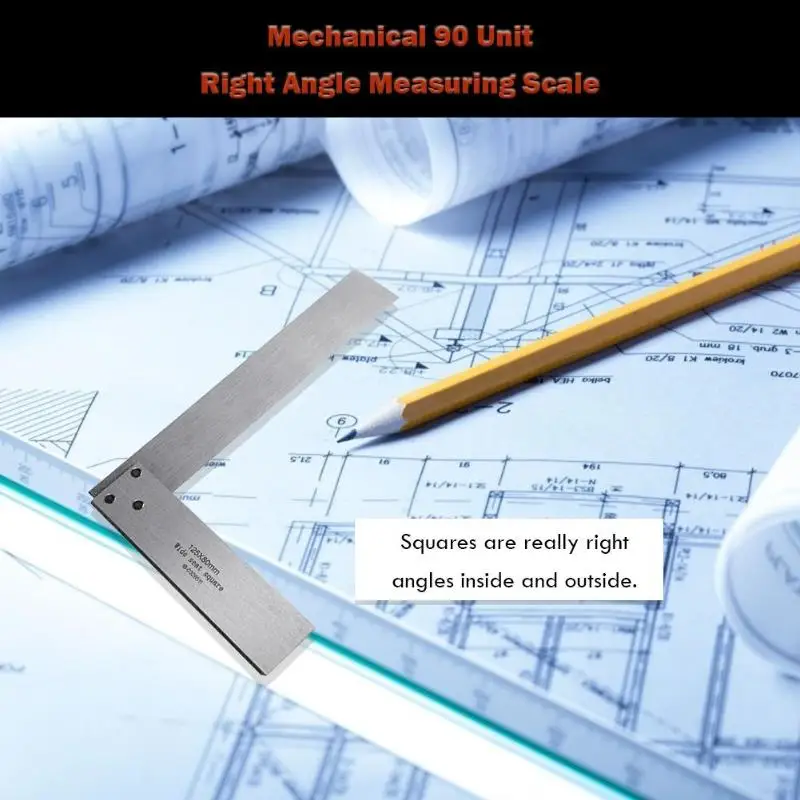 Деревообработка 90 градусов l-квадрат правый угол линейка сталь Закалка прецизионной стали для инженеров транспортир Инклинометр