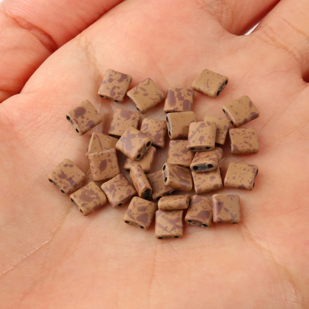 Natural Matte Hematite Stone Two-Hole Spacer Beads