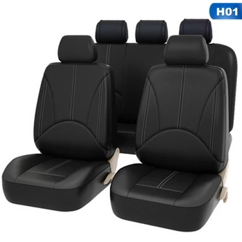 

4pcs/9pcs Pu Leather Car Seat Cover Set Leather,automotive Black Seat Protector Covers,car Seat Covers Universal,car Accessories
